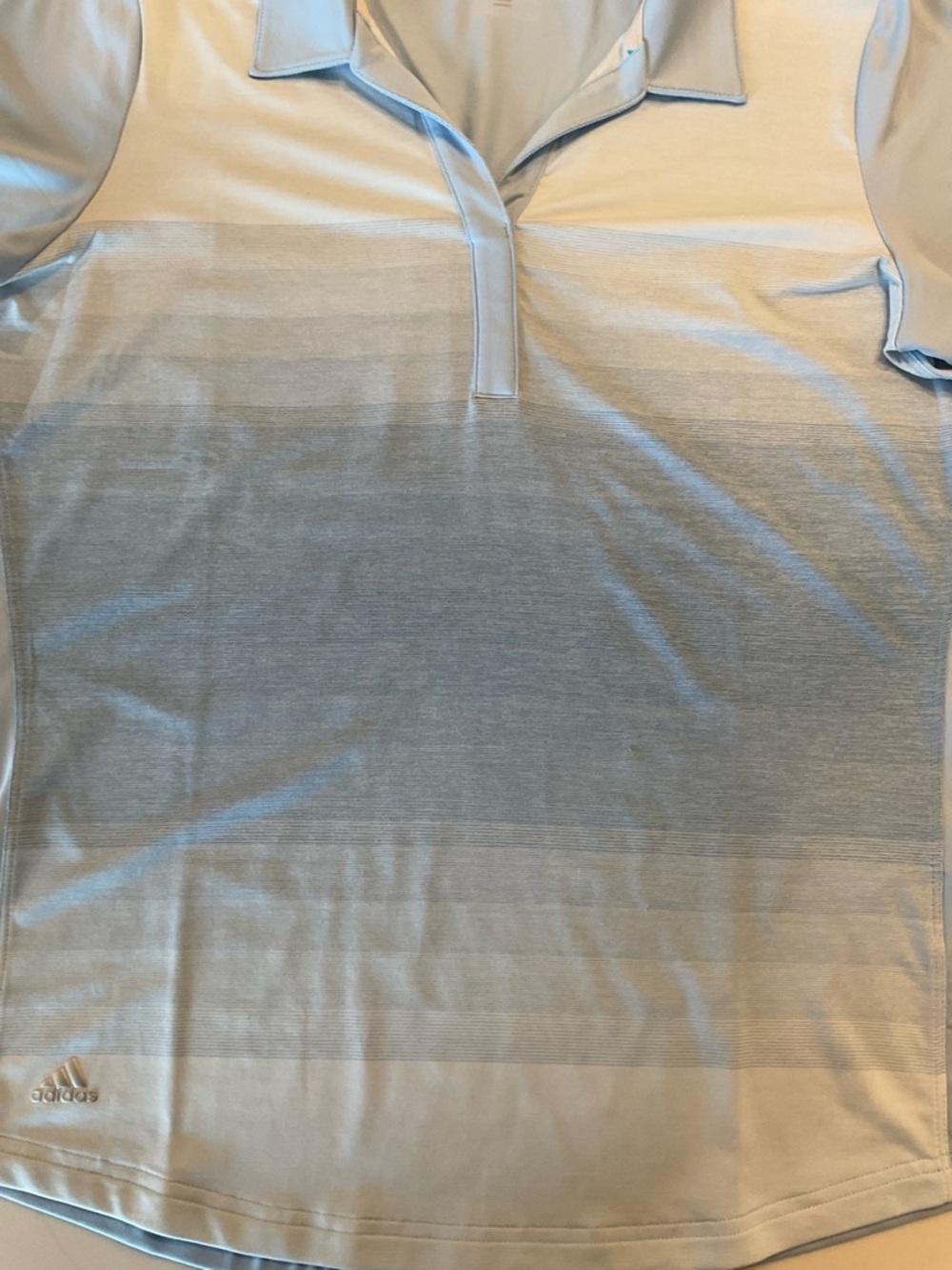 Adidas Women’s Light Blue Ombre Golf Polo - Picture 6 of 10